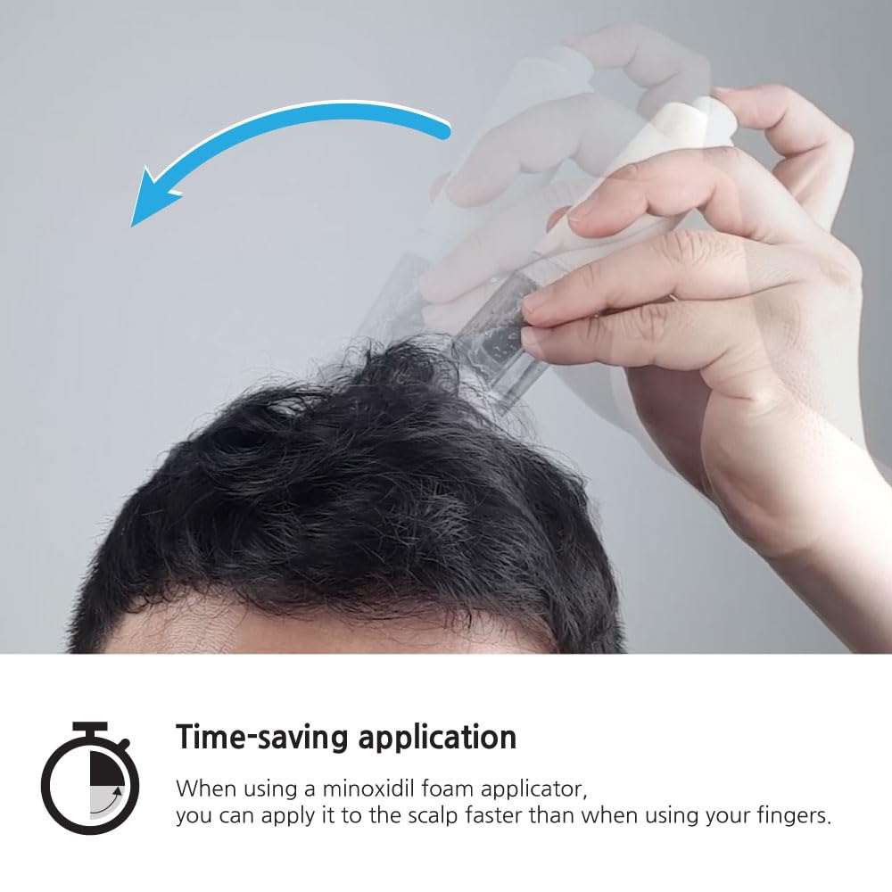 INVENEED Minoxidil Foam Applicator - Targeted Scalp Dispenser for Hair Loss - Patented Tech (KR/US) - Mess-Free, Reusable Tool (Foam Not Included)