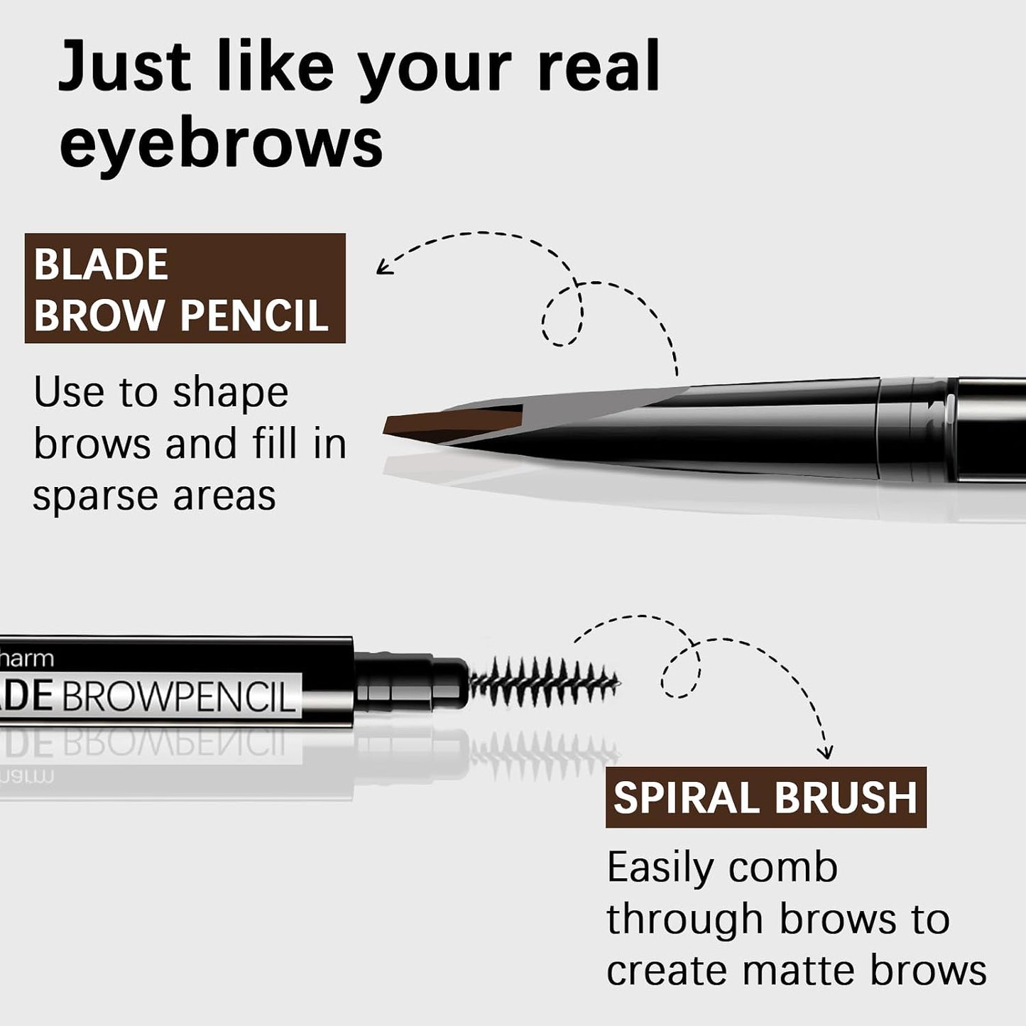 Browcharm Microblading Eyebrow Pencil - 0.1mm Ultra-Fine Waterproof Definer | 01 Black