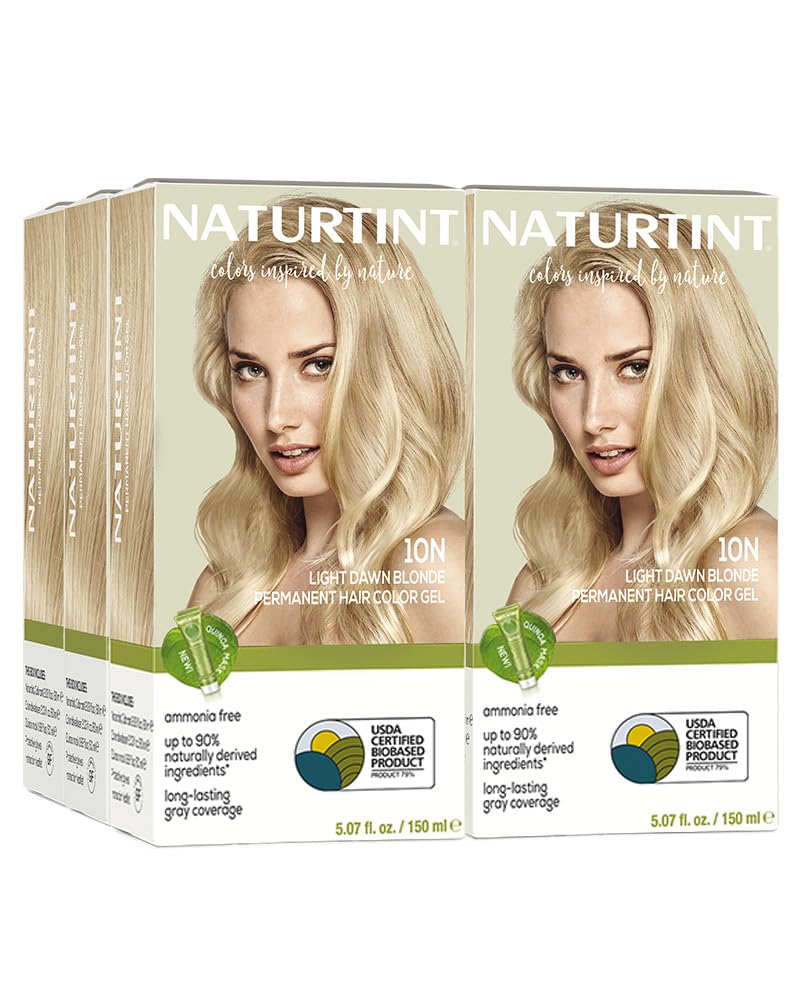 Naturtint 7N Hazelnut Blonde Permanent Hair Color | Ammonia-Free, Vegan, 100% Gray Coverage, Long-Lasting Results