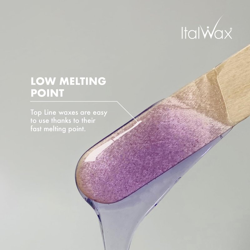 Italwax Top Line Orchid Hard Wax Beads 1 lb (450 g) – Transparent Fast-Setting Jelly Wax with Floral Fragrance for Bikini & Underarms, Strong Grip, Professional Use – Made in Italy