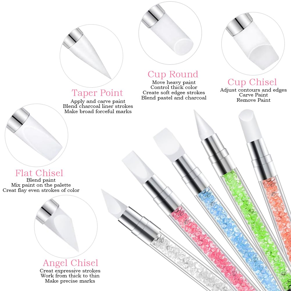 Nail Art Tools Set - 27 Pcs Including Brushes, Palette & Sculpting Pens | DIY Nail Art Kit