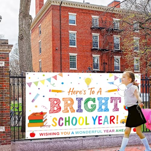 Here's to A Bright School Year Backdrop - 73x44 Inch Photo Background