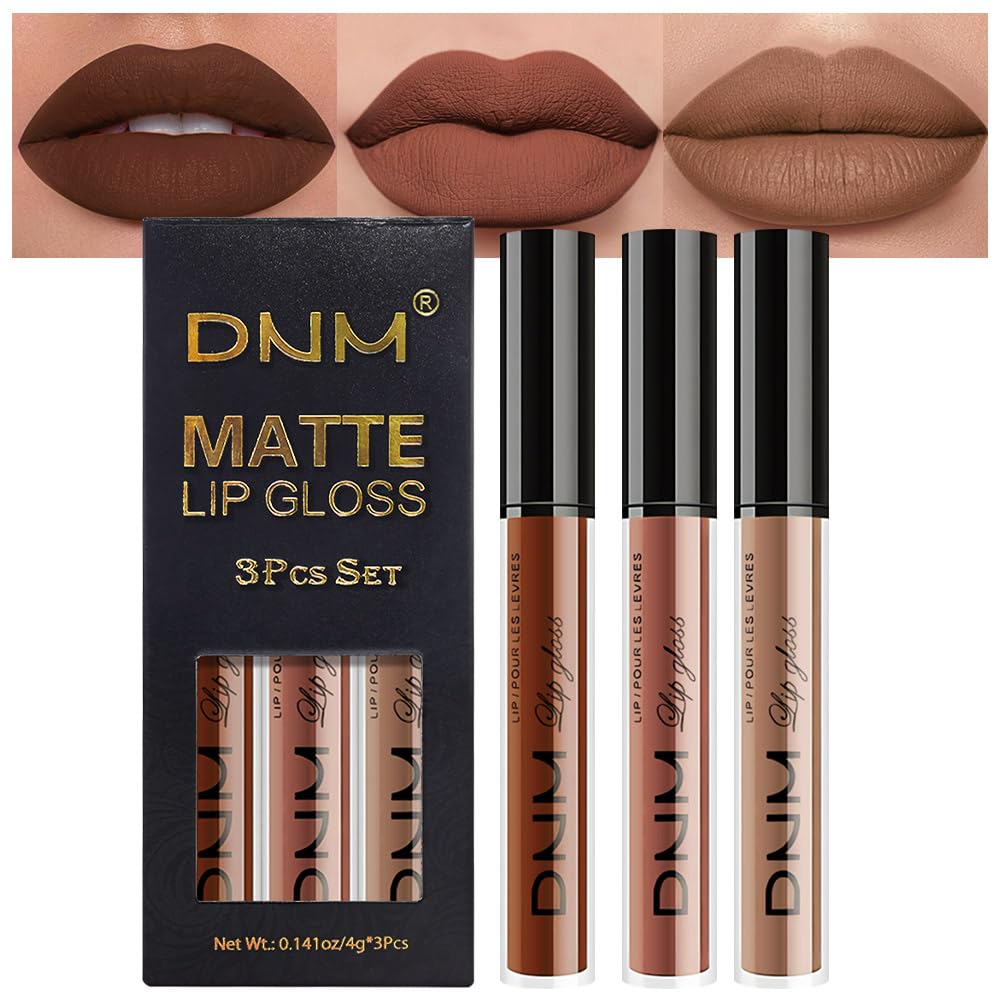 Medium Brown Beige Lip Liner & Matte Lipstick Set - Vegan, Long-Lasting, Waterproof | 2 Pcs