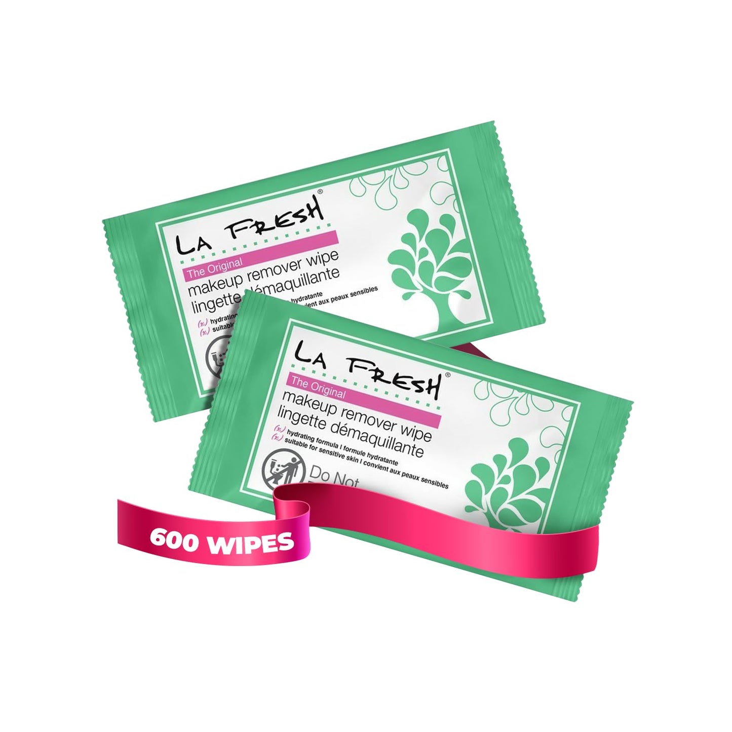 LA Fresh Makeup Remover Wipes - Vitamin E Infused Face & Eye Wipes | 200 Count Travel Essentials