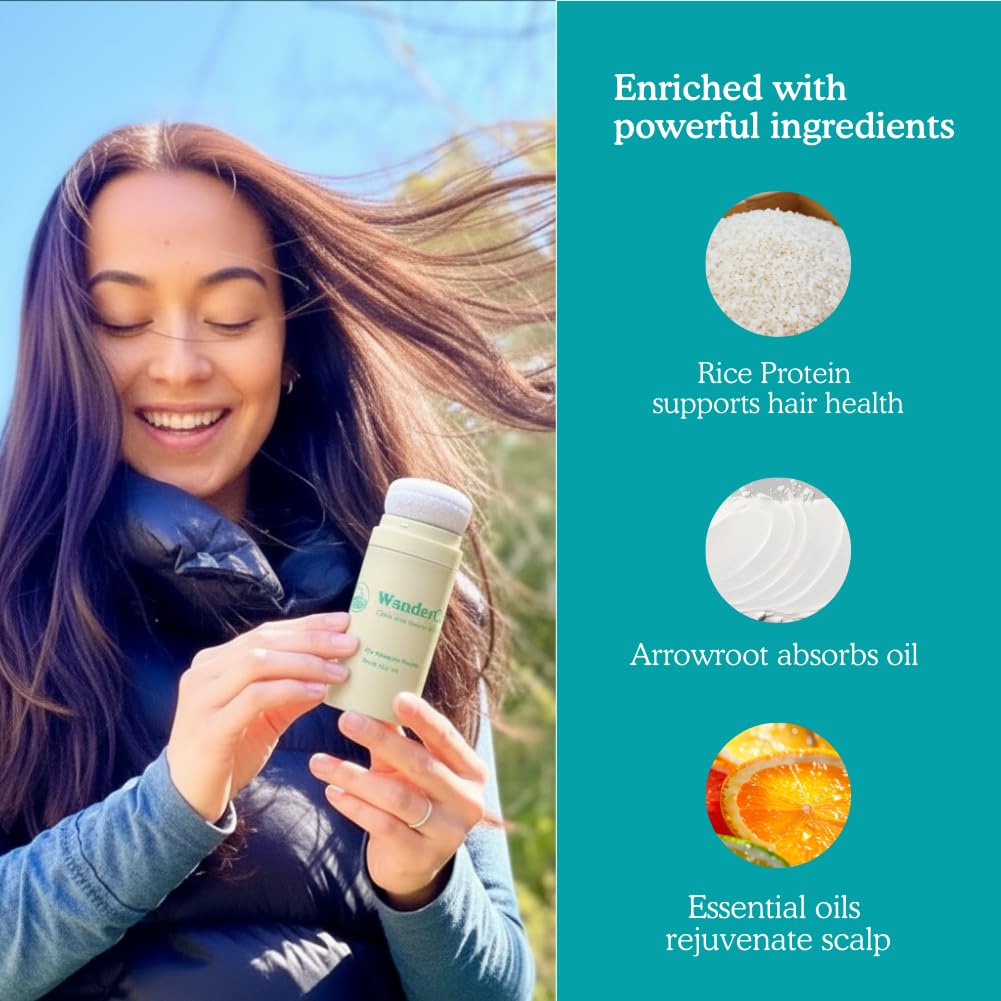 Dry Shampoo Powder - Non-Aerosol Formula for Instant Volume & Refresh | Travel-Friendly | Sunny Citrus Scent