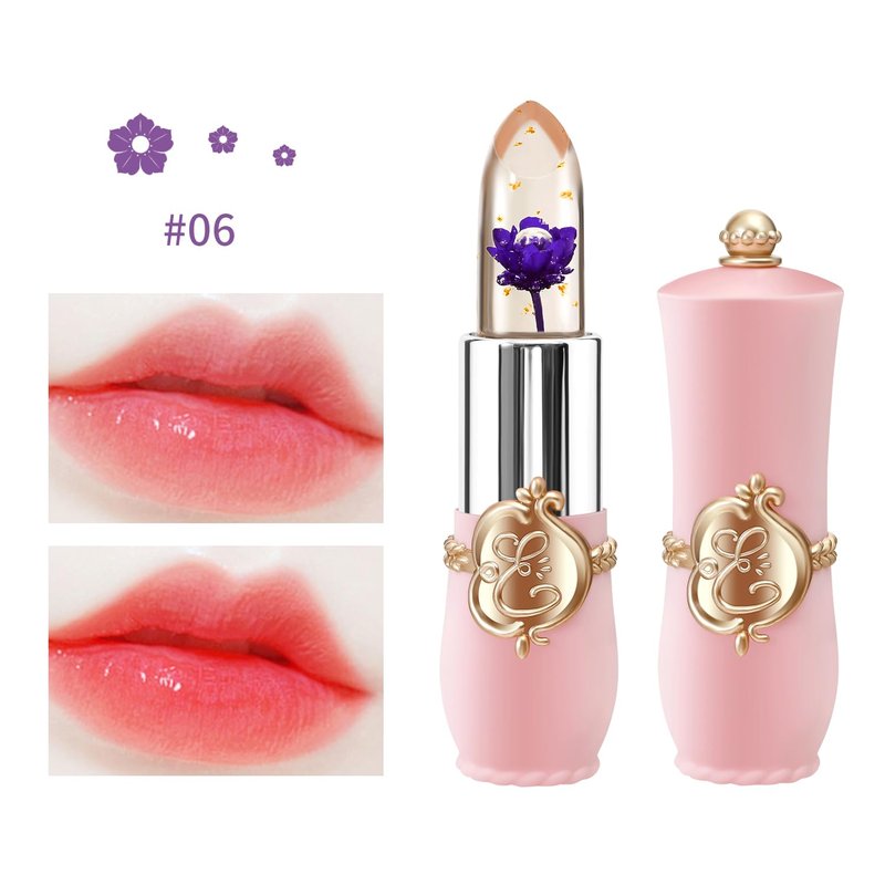 Flower Jelly Lipstick Set - 3 Pcs Color Changing Moisturizing Balm | Long Lasting Hydration & Nutrients