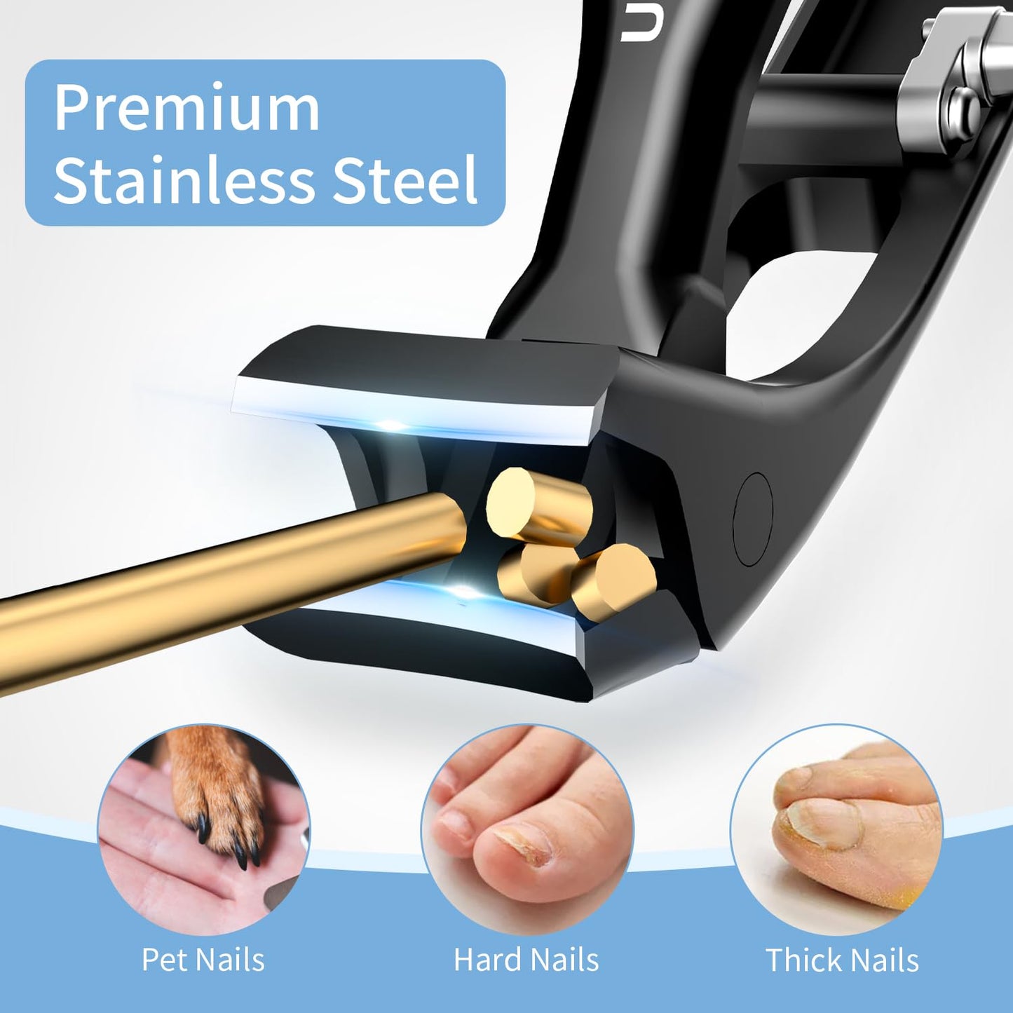 Toenail Clippers for Seniors Men, Long Handle Angled Head Toe Nail Cutter