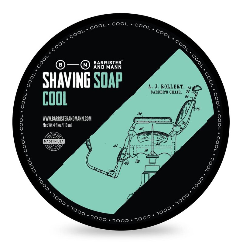 Barrister and Mann Shaving Soap | Luxury Dense, Rich & Creamy Lather Tallow Wet Shave Puck Bar Notes of Lavender, Lemon, Bergamot | Smooth High Performance Grooming Routine for Men 4 Oz (Cool)