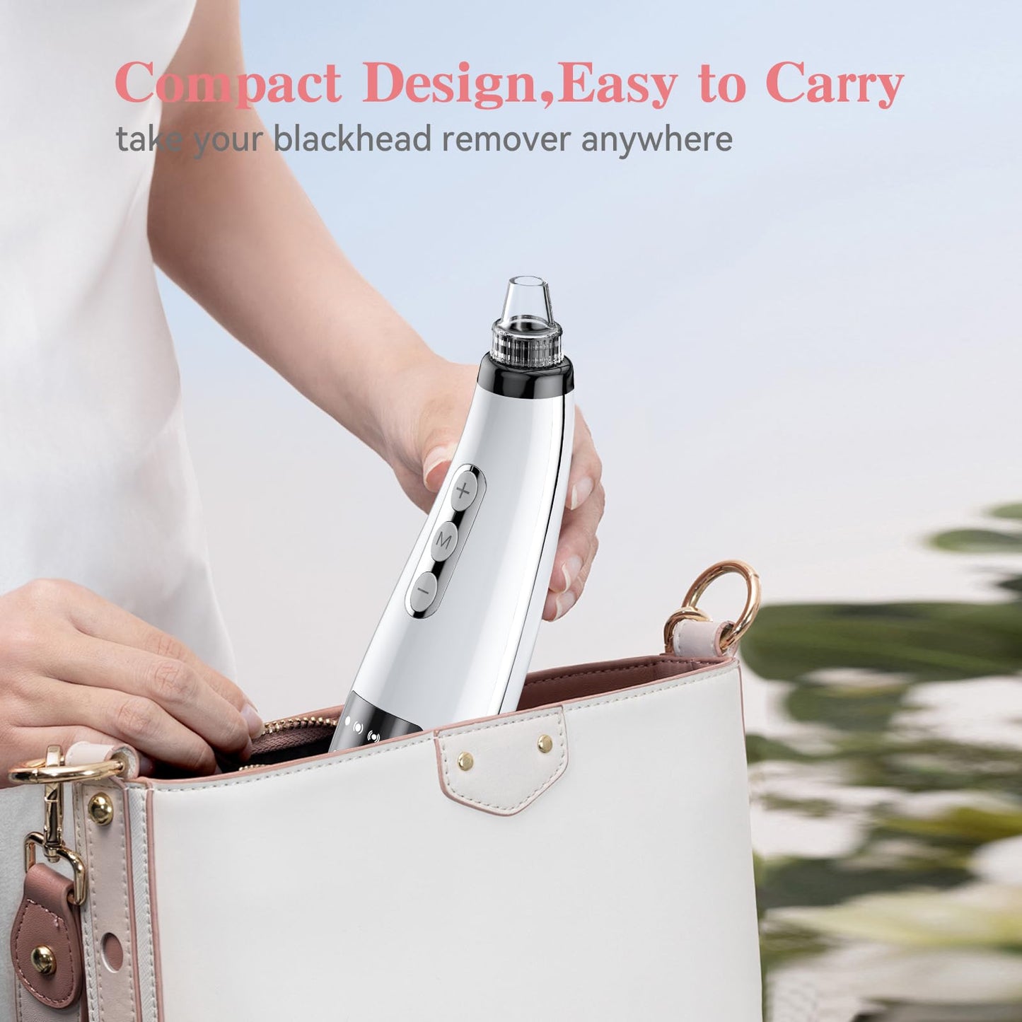Blackhead Remover Pore Vacuum, Blackhead Vacuum, Facial Pore Cleaner with 5 Adjustable Suction Levels, 5 Probes, USB Rechargeable Pore Cleaner, Electric Comedone Whitehead Extractor Tools