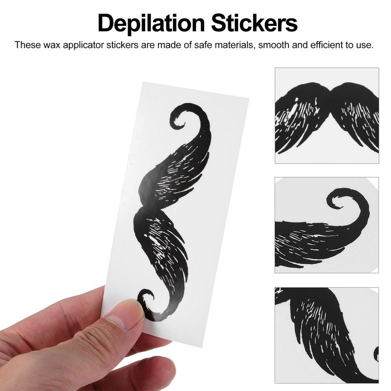 Healifty 20Pcs Beard Mustache Stickers for Nose Nose Facial Hair Removal Fake Mustaches Hair Removal Stickers