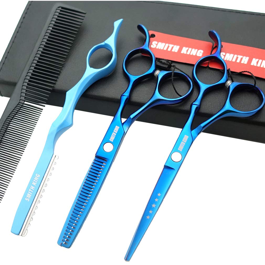 Professional Hair Cutting & Thinning Scissors Set - 6.0 Inches | Black Razor Edge