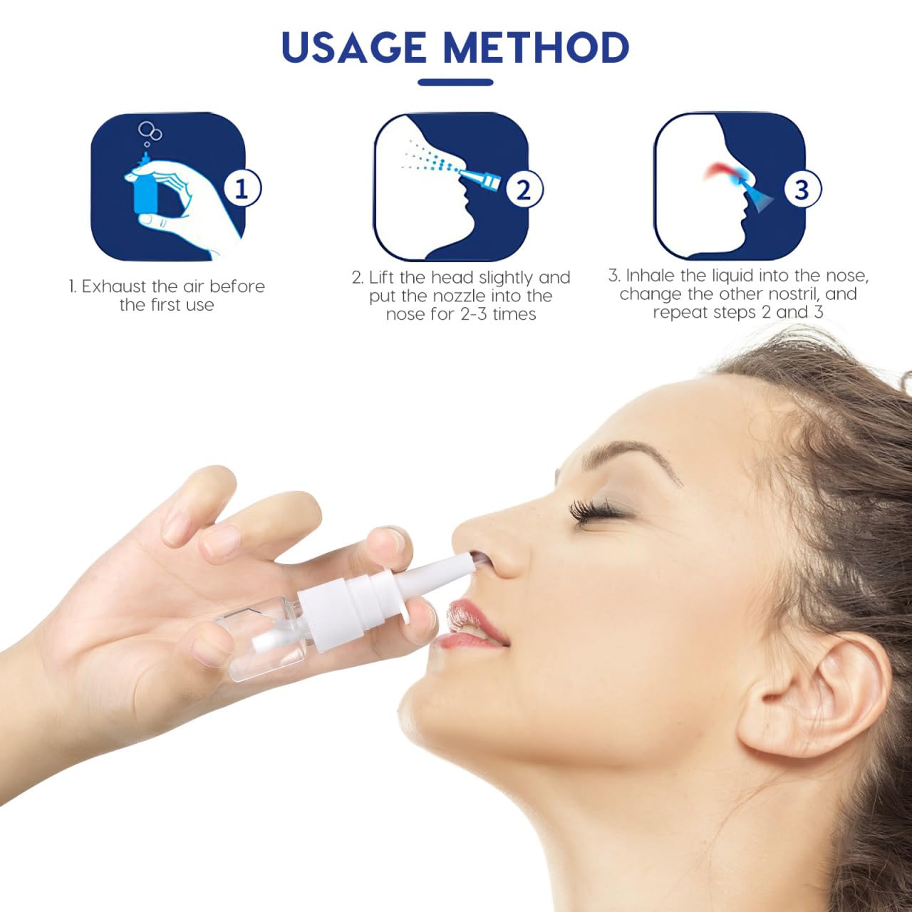 iplusmile 20pcs Nasal Spray Bottles 5ML 0.17OZ Fine Mist Sprayers Empty Refillable Atomizers for Saline Applications Sinus Rinse and Skincare Portable Travel Size Container