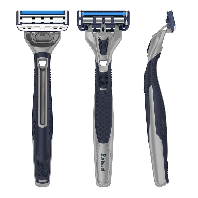 Barbasol Ultra 6 Plus Value Pack | Premium 6-Blade Disposable Razors | Disposable Shaving Razor Bundle | Close Shave Technology, UltraTrimmer 7th Blade, Pivoting Head (3 Packs / 9 Total Razors)