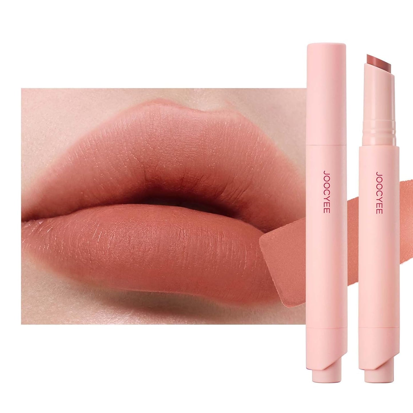 Velvet Rouge Matte Lipstick Pencil - Lightweight, Waterproof, High Pigment Lip Color | Buildable Coverage in Nude