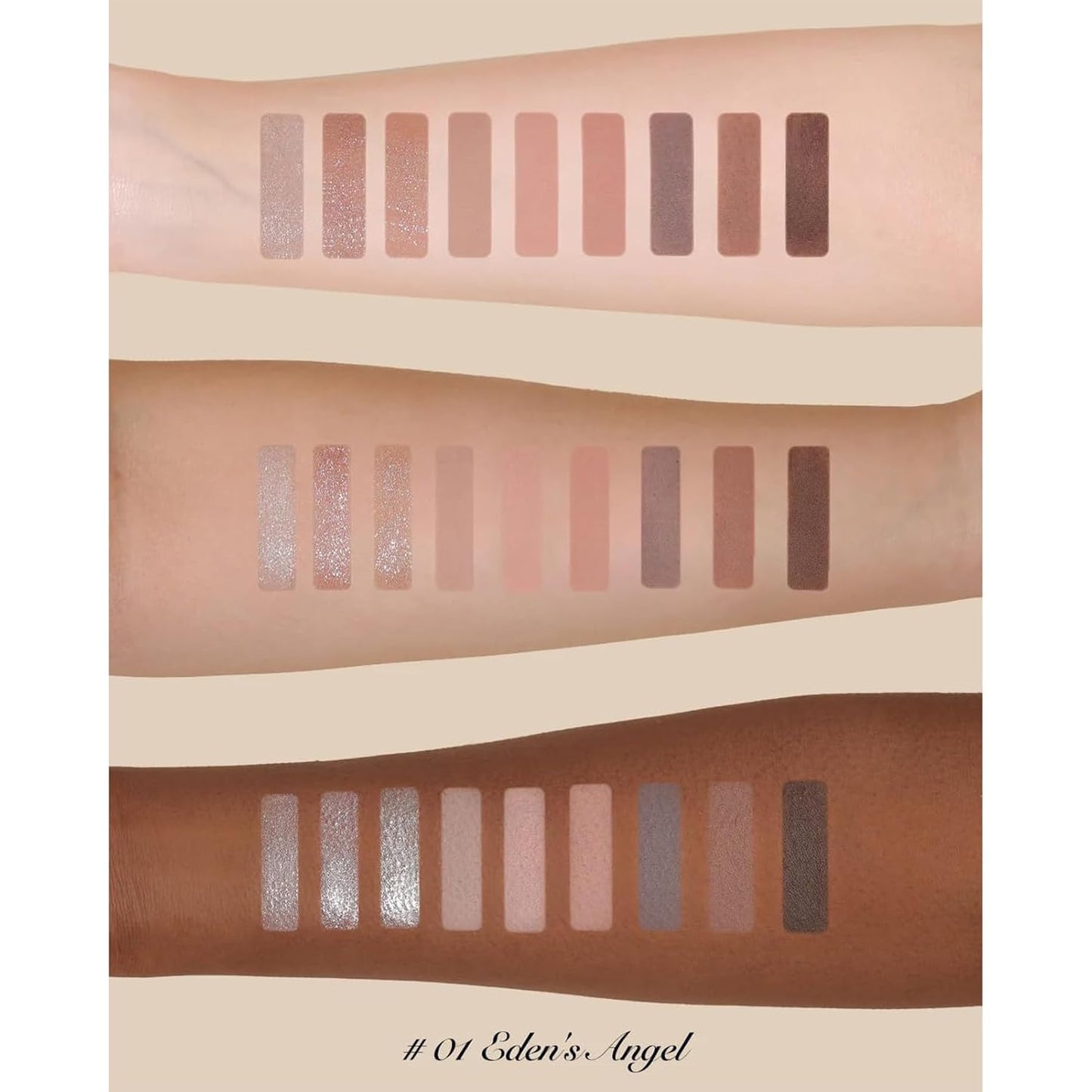 Little Angel 9-Color Eyeshadow Palette - Pink Beige Makeup with 6 Matte & 3 Shimmer Shades | Blendable, Smooth Eye Makeup, 0.37 Oz
