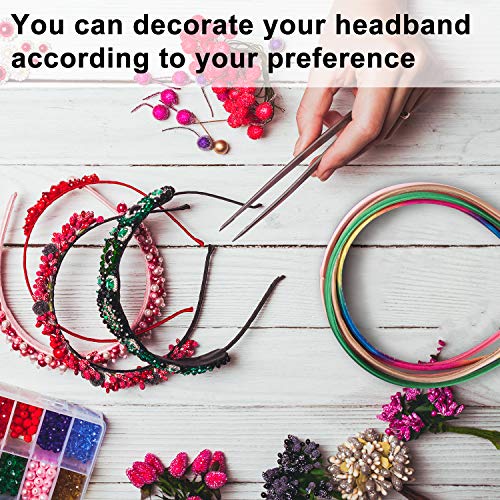 Duufin 50 Pcs Satin Headbands for Girls – Multicolor Pack, 11.5cm Diameter