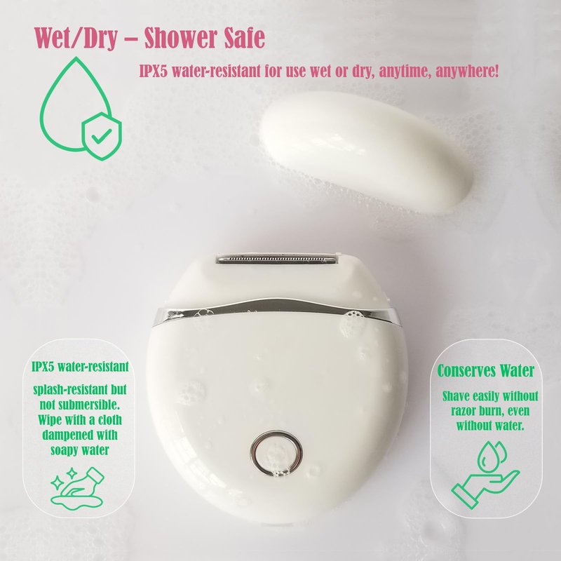 Electric Shaver for Women - Cordless, Compact, Rechargeable Razor for Wet & Dry, Painless On-the-Go Hair Removal for Legs, Underarms, Bikini - BEAUTISILK