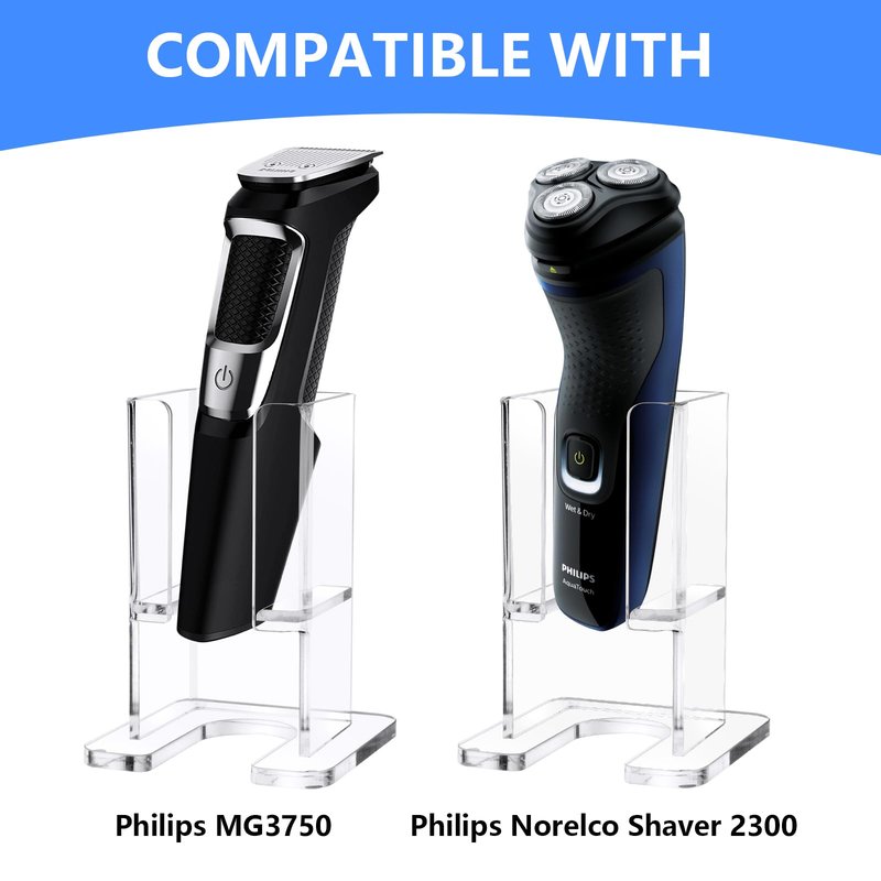 Beautyflier Electric Razor Stand for Philips Norelco Electric Shaver, Acrylic Base Holder for Men Storage Rack Bracket Home Bathroom Accessories, Universal Size
