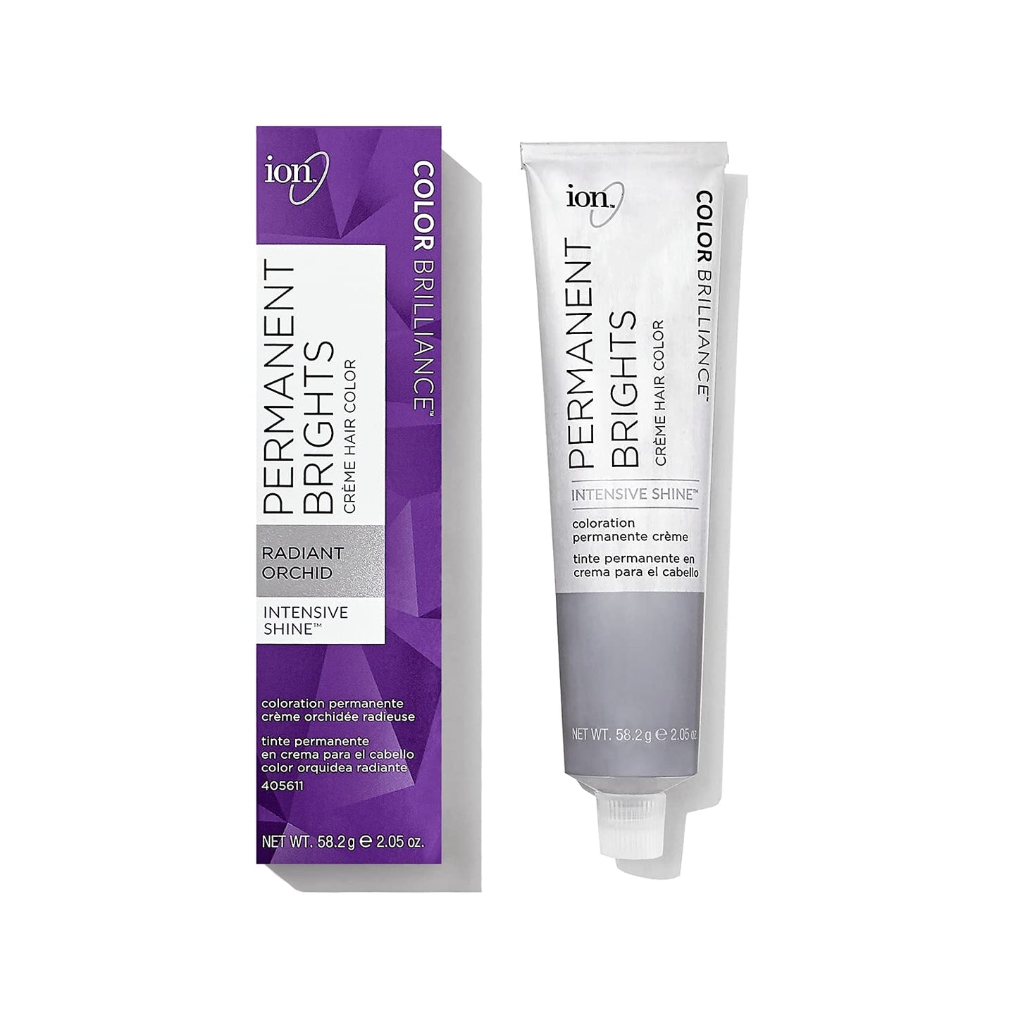 Ion Permanent Brights Hair Color Kit - Radiant Orchid Creme Color & Sensitive Scalp Developer | 2.05 oz + 8 oz + 7 fl oz