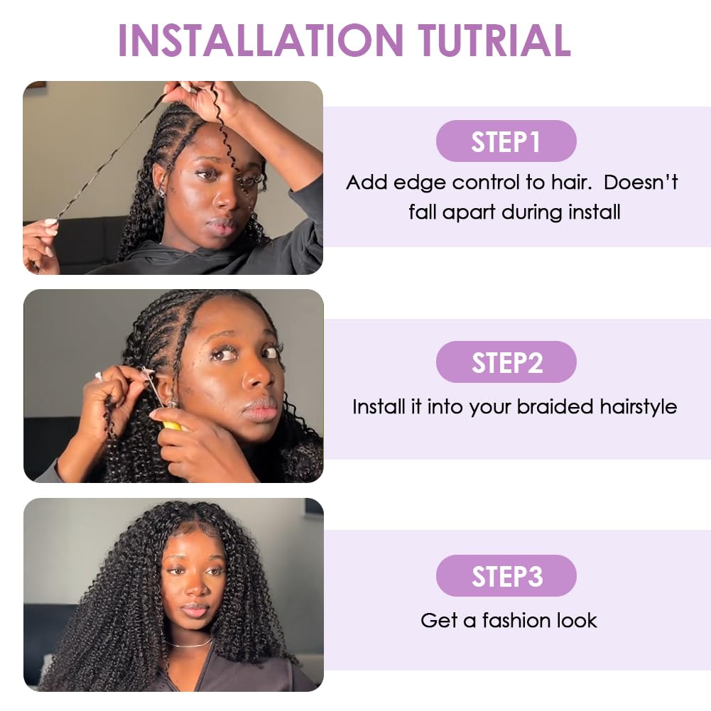 Human Crochet Hair Extensions - 18 Inch Deep Wave Pre-Looped Bundles | 90g, 75 Strands