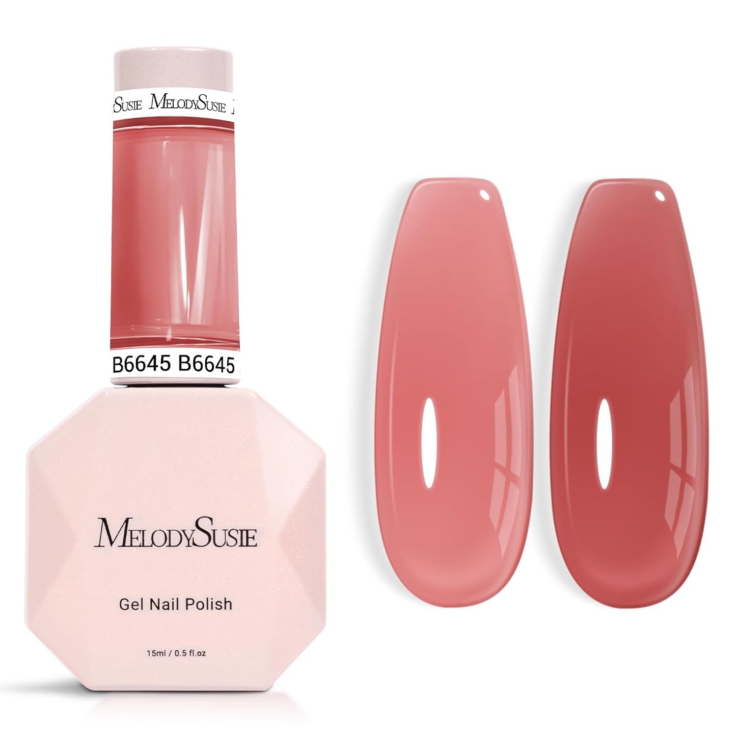 MelodySusie Nude Gel Nail Polish - Milky Pastel Color, 0.5 Fl. Oz | Soak Off UV LED for DIY Manicure