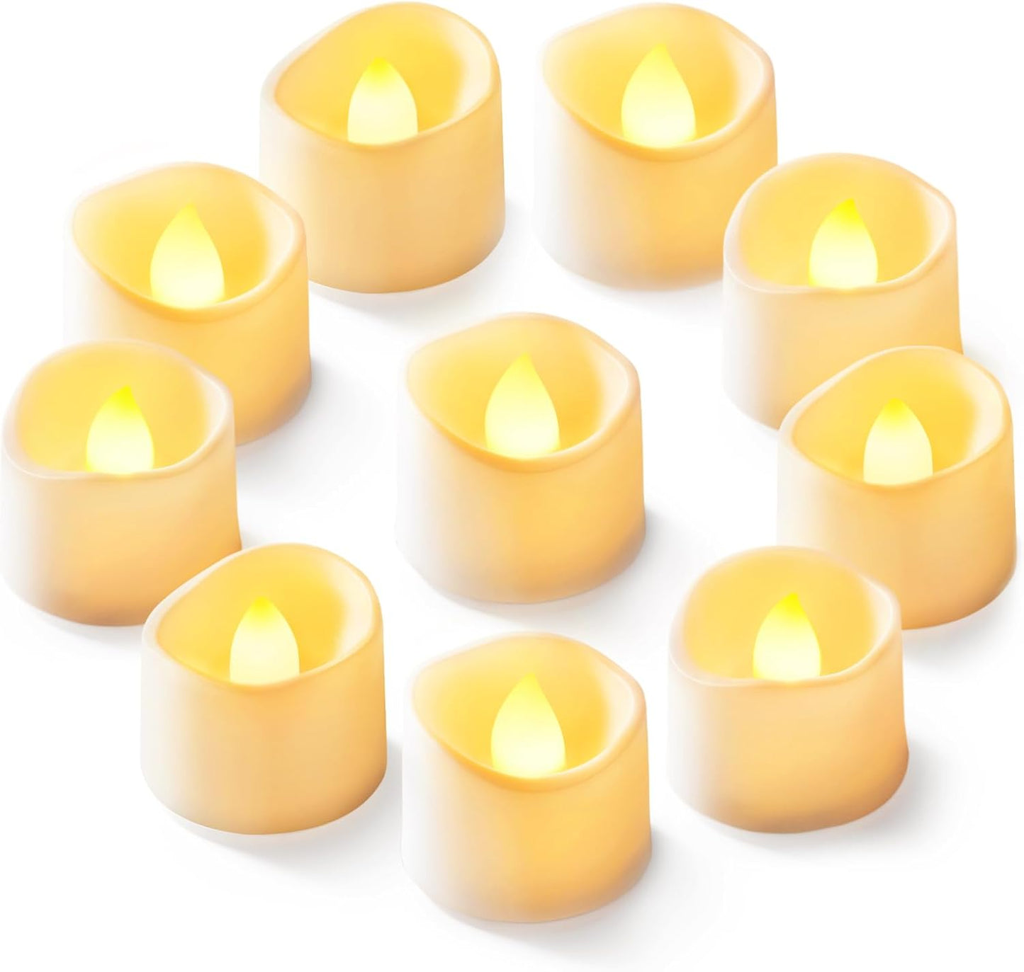 Flickering Flameless Candles - 24Pcs Battery Operated LED Tea Lights | 200+ Hours for Weddings, Parties, Decor