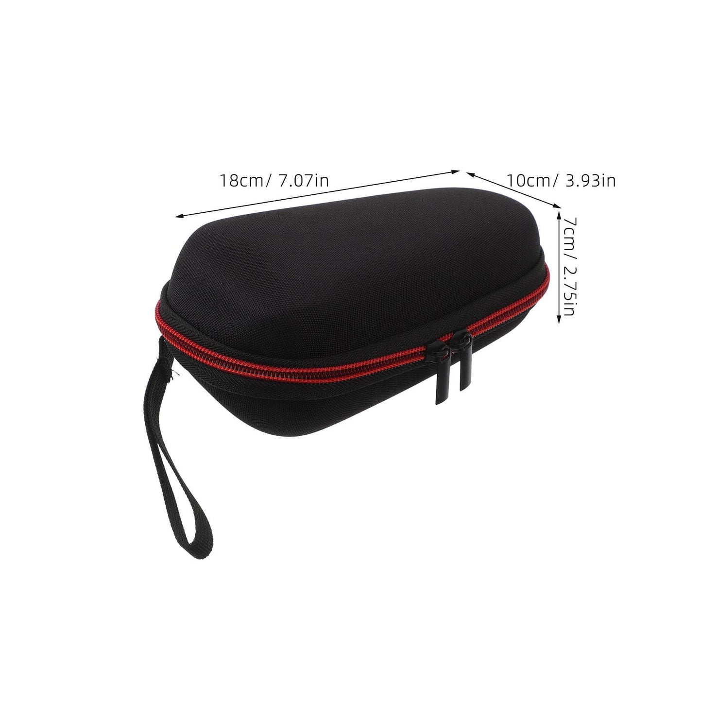 Uonlytech Portable Shaver Storage Case with Dual Zippers, Small Protective Razor Organizer Bag for Travel and Outdoor Use, Shockproof Anti-pressure Beard Trimmer Holder in Red