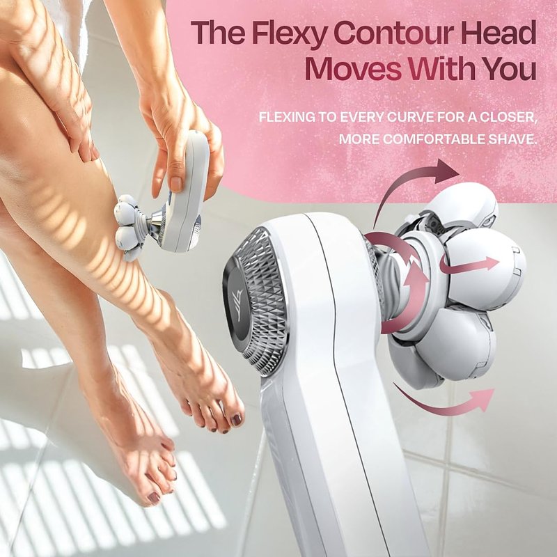 HUMMINGBIRD Flexy Electric Razors for Women – Cordless Rechargeable Waterproof Electric Leg Shaver for Silky Smooth Legs, Hair Removal Kit, Exfoliator, Cleanser, Travel Case & Bikini Trimmer for Women