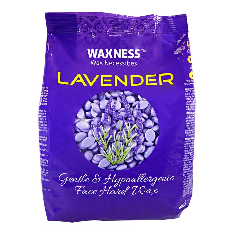 Waxness Lavender Stripless Wax Kit with Heater, 0.8 lb (400g) Hard Wax Beads – Professional Waxing Kit for Face, Bikini & Body – Made in Italy