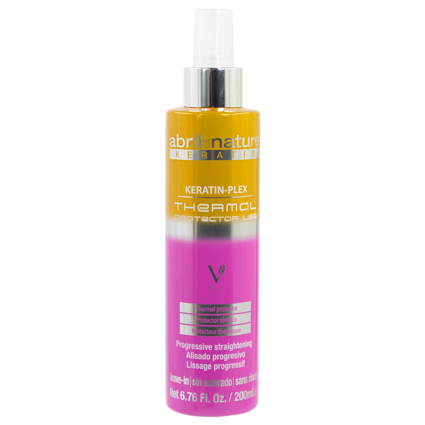 abril et nature - Keratin Liss Repair Thermal Protector - Progressive Straightening - Protects from Heat and Repairs - With Anti-Frizz Keratin - Hydrated and Soft Hair - 200 ml
