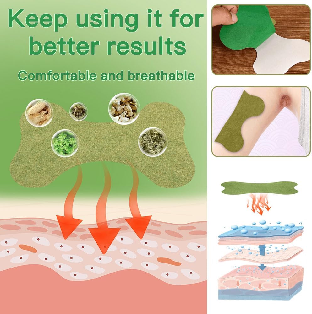 Mugwort Patches - 24 Natural Herbal Stickers for Arm & Leg Relief | Effective Wormwood Therapy