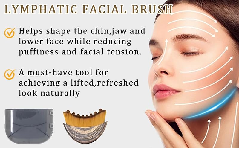 Lymphatic Contour Face Brush - Ergonomic Drainage Massager