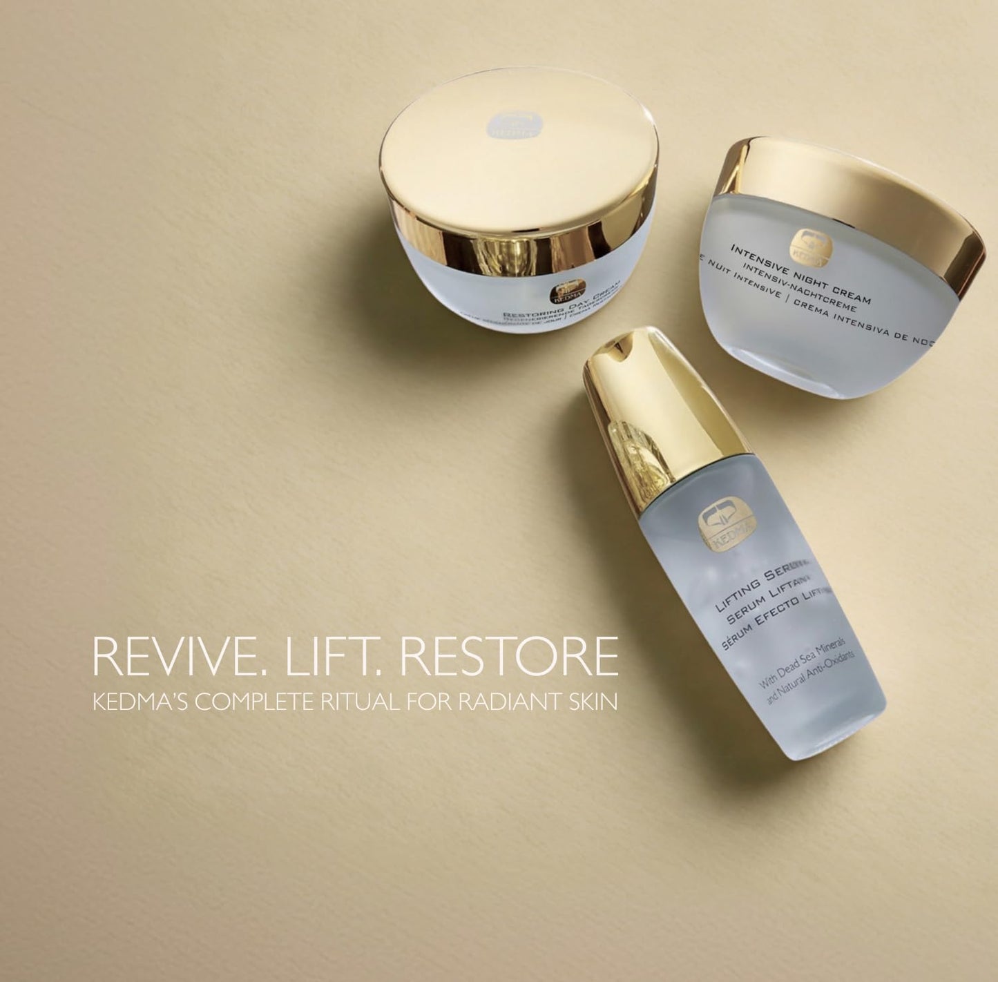 KEDMA Intensive Night Cream - Anti-Aging Moisturizer with Dead Sea Minerals & Retinol | Hydrating for Fine Lines - 1.76 oz