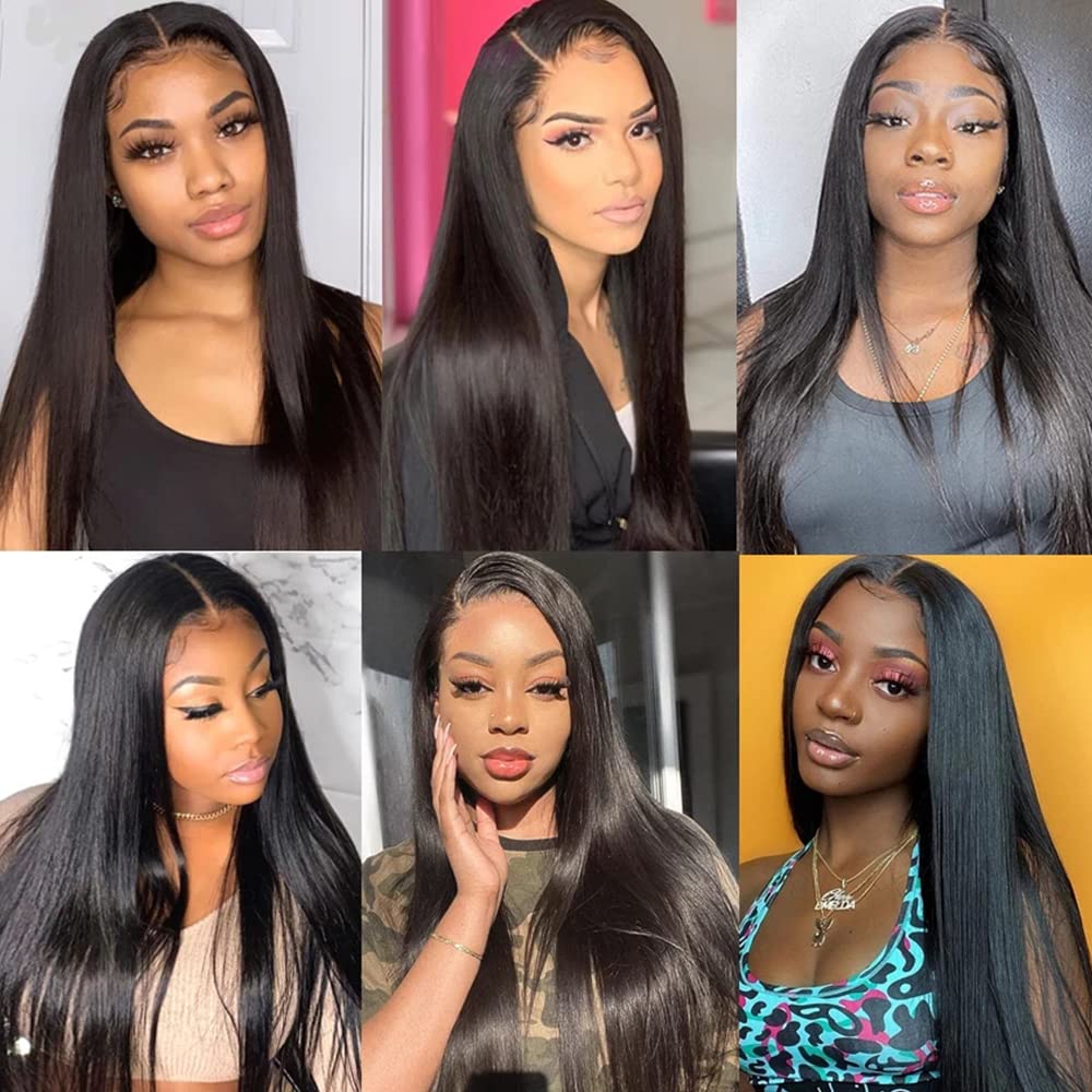 Human Hair Bundles Straight Human Hair Bundles 20 22 24 inch Natural Black Straight Bundle Double Weft Brazilian Black Bundle