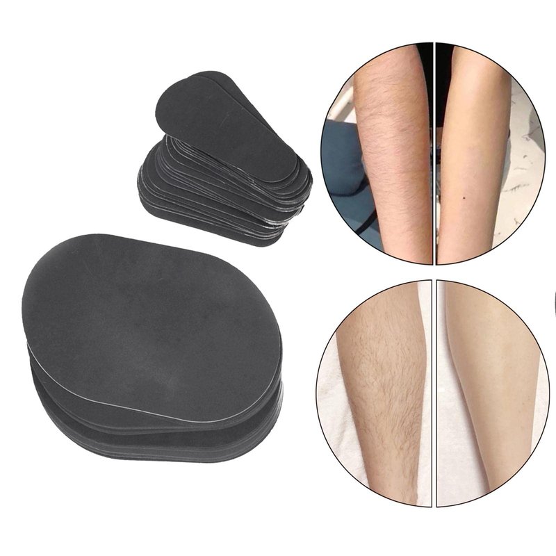 80pcs Refill Pads for Hair Remover Buffer, 2 Sizes Remove the Hair on the Body For Leg, Bikini, Facial, Armpit Hair Remover；Manual Hair Removal and Exfoliation Replaceable Fine Sandpaper