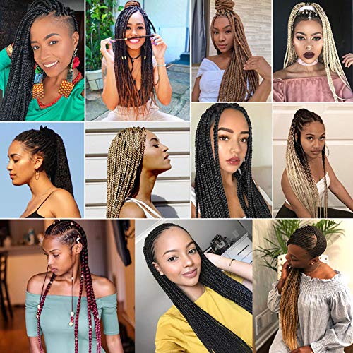 Zepin 30 Inch Pre-Stretched Braiding Hair - 8 Pack Synthetic Yaki Fiber (1B/30/27)