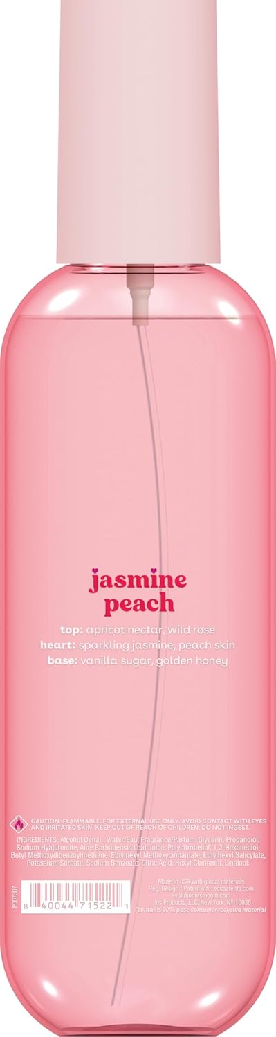Cashmere Body Mist - Jasmine Peach Floral Spray for Women | Moisturizing Hair Mist with Hyaluronic Acid, 6 fl oz
