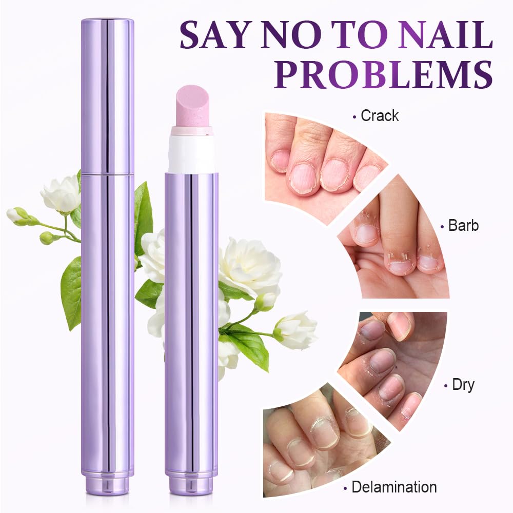 3-in-1 Nail Care Pen | Cuticle Oil & Pusher for Hangnails, Dry Nails - Moisturizes & Strengthens (One Size)