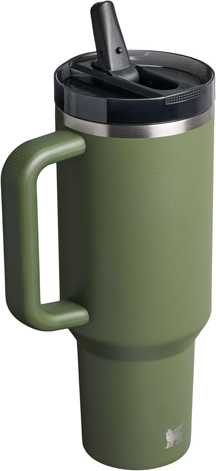 Stanley Quencher ProTour 40 oz Tumbler - Insulated Stainless Steel with Built-In Straw & Handle | Dried Pine VRT