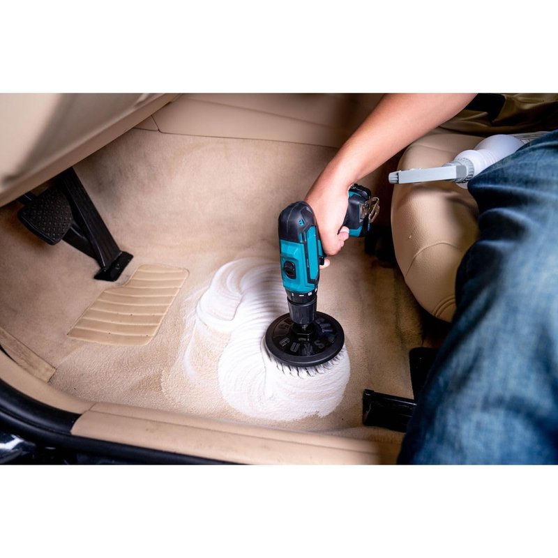 Chemical Guys ACC506 Light Duty Spinner Multi-Surface Drill Brush Attachment (Fits Any Standard Drill - Power Scrubber Removes Stains & Gently Cleans Upholstery, Fabric and Carpet), Gray