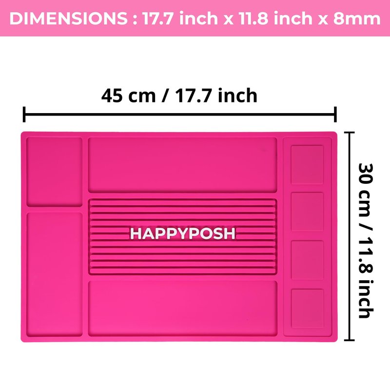 Magnetic Barber Mat, Magnetic Barber Mats For Clippers and Supplies, Barbershop Pad for Station, Beauty Salon Table Matt, Barbering Tool Organizer for Pro Hairstylist, Pink