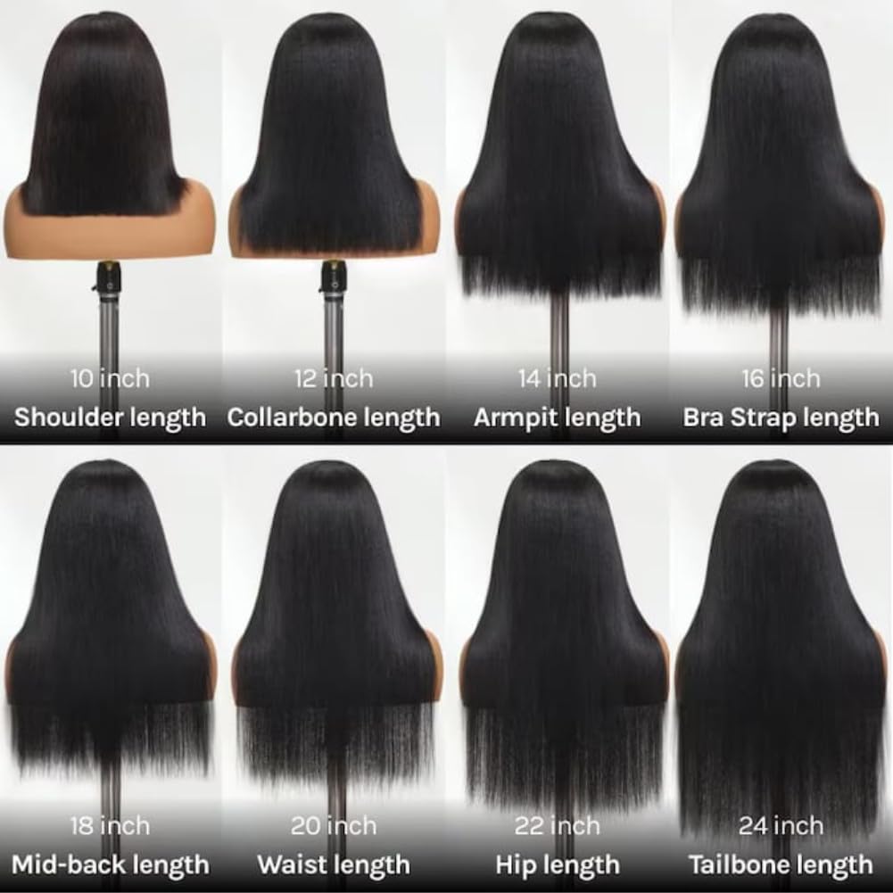 Beauty Forever Light Yaki Straight Glueless Wigs Human Hair Pre Plucked Pre Cut Black to Chestnut Brown 7x5 Bye Bye Knots Lace Front Wear and Go Drawstring Wig Beginner Friendly 150% Density 18inch