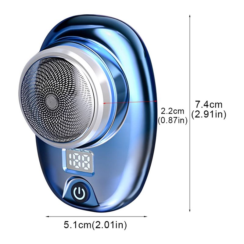 New Upgrade Mini Electric Razor, Electric Shaver, Pocket Size Portable USB Rechargeable Waterproof Shavers Easy One-Button Use Suitable for Men