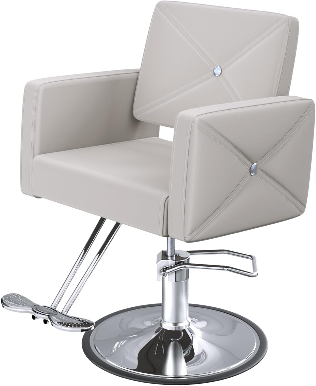 Salon Chair for Hair Stylist - Heavy-Duty Hydraulic Pump, 360° Swivel, Adjustable Height | Elegant Pink
