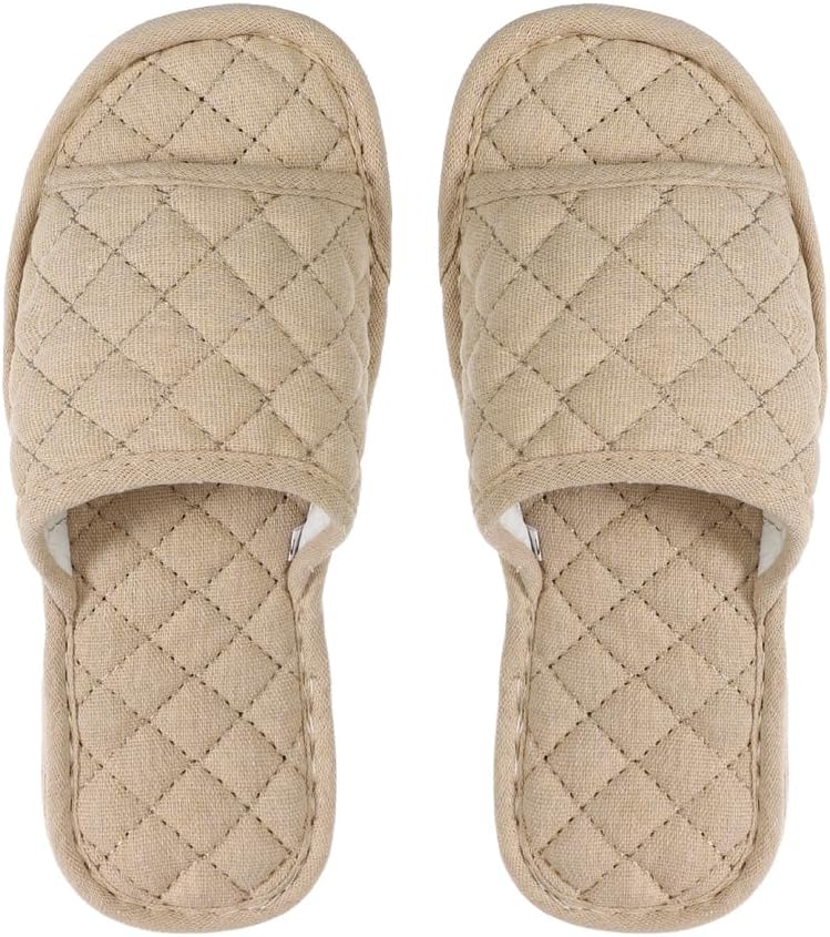 Portable Travel Spa Slippers - Foldable Closed Toe Cotton Shoes | Non-Slip Indoor Footwear for Home & Hotel