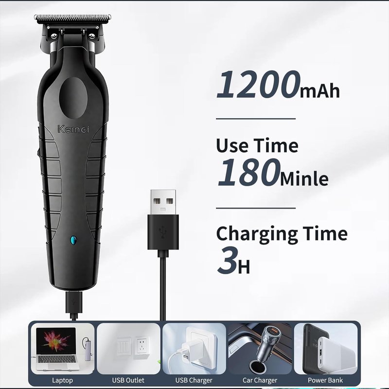 KEMEI Hair Clipper 2299 Professional Hair Clippers for Men Professional - Cordless&Corded Barber Clippers for Hair Cutting & Grooming Rechargeable Beard Trimmer