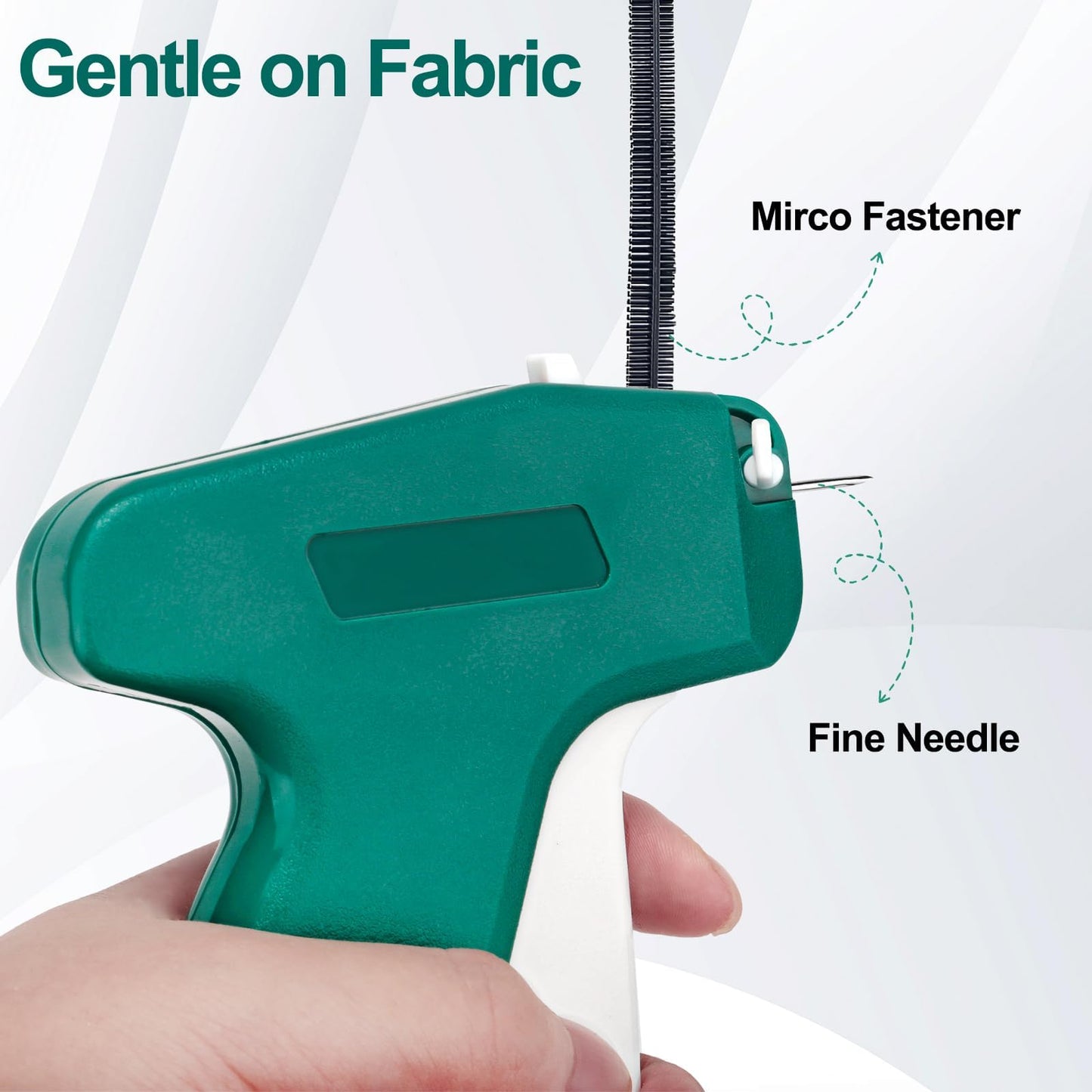 Stitch Gun for Clothes, Quick Stitch Sewing Gun Quick Clothing Fixer Gun Fine Stitch Tag Gun for Clothing Quilting Hemming Mini Stitch Tagging Gun Kit with 6 Needle, 2500 White & 2500 Black Fasteners