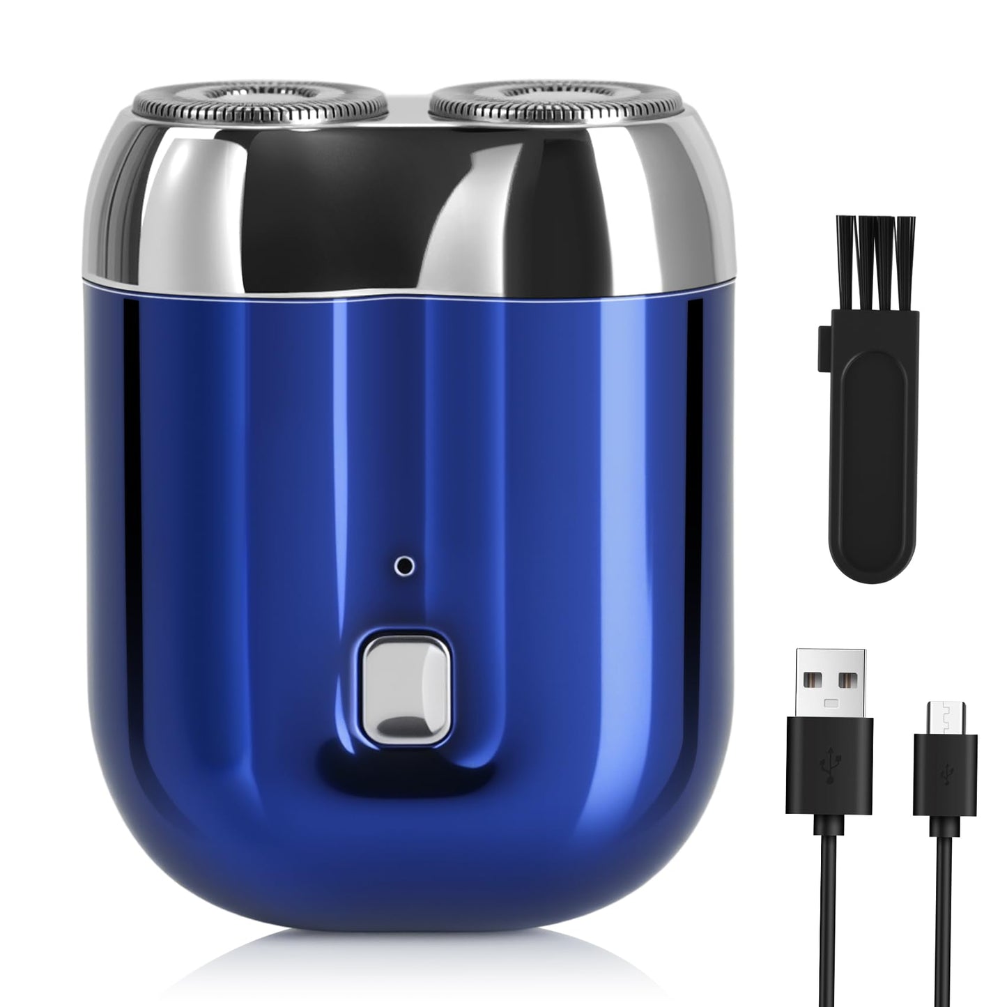 2026 New mini Electric Shaver for Men, Upgrade Pocket Dual Head Shaver, Portable Razor for Men, Rechargeable Waterproof Compact Travel Electric Razor, USB Close Battery shavers (Blue)