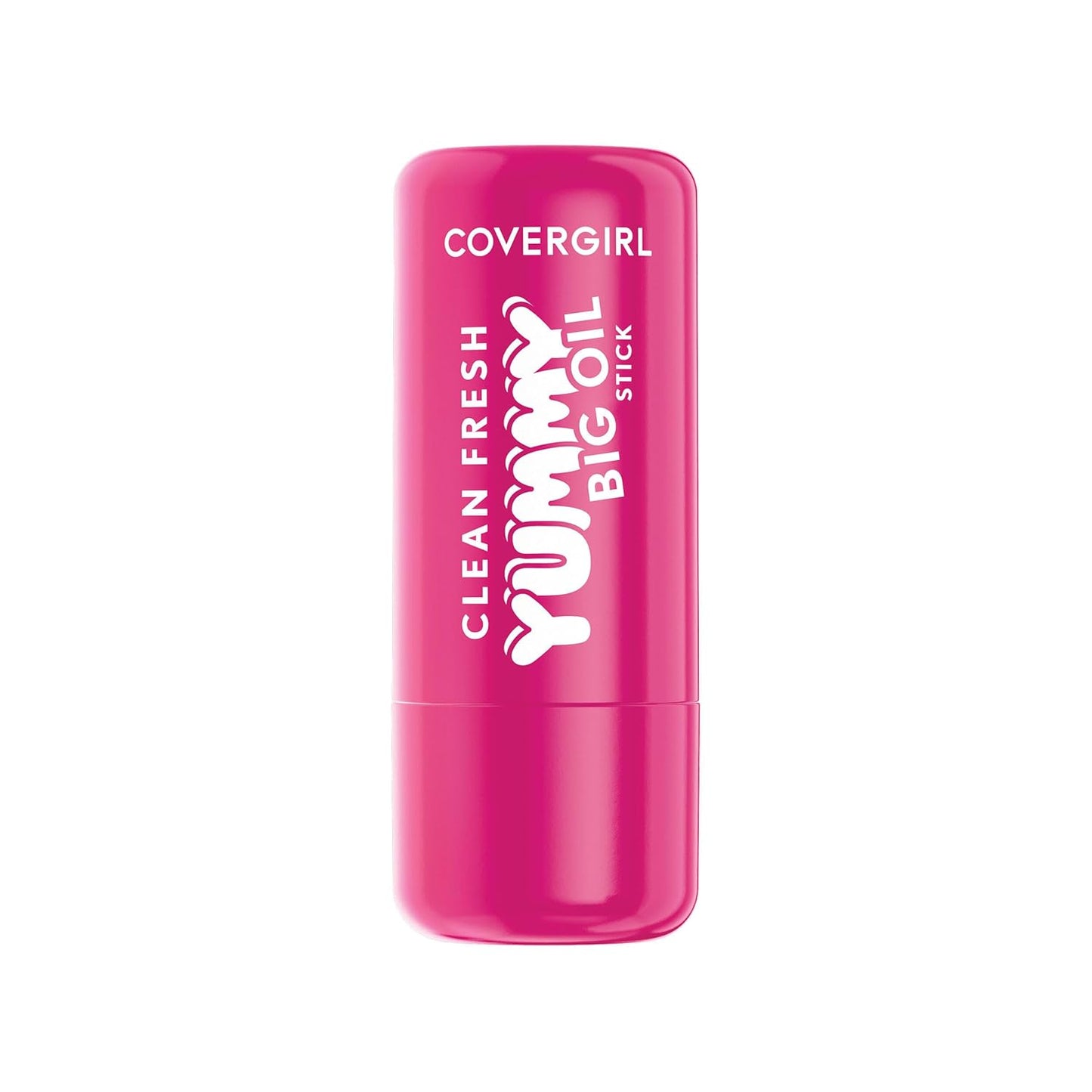 COVERGIRL Clean Fresh Yummy Big Oil Stick - Flavored Lip Oil for Dewy Finish | 110 Juiced In Time (Sheer Cool Pink Fuchsia)