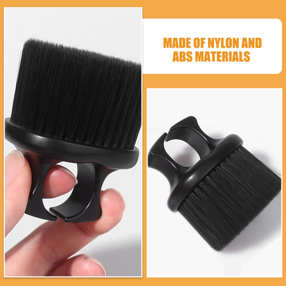 MUSISALY 2 Pcs Beard Grooming Brushes for Men Retro Knuckle Barber Brush Set with Nylon Bristles for Hair Styling and Razor Cleaning